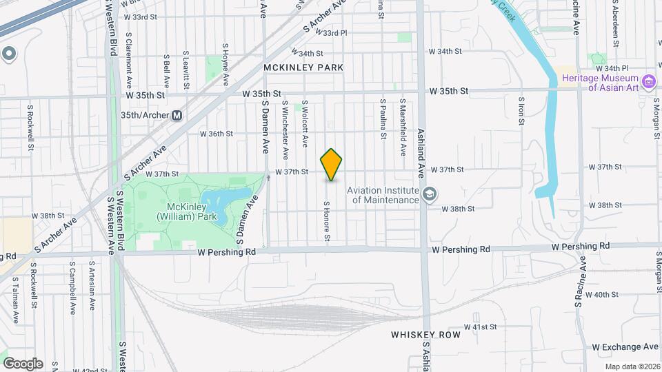 3721 S Honore St, Unit 1R Mapa y Detalles de la Ubicación