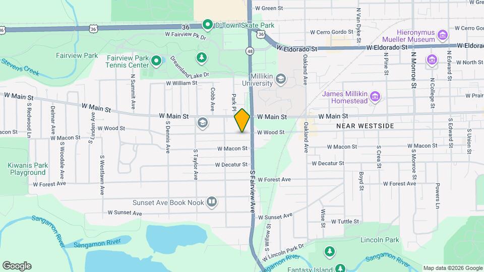 1339 W Wood St. Map and Location Details