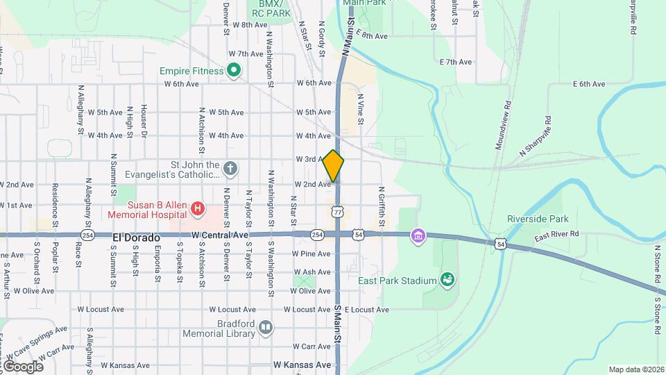 101 W 2nd Ave Map and Location Details