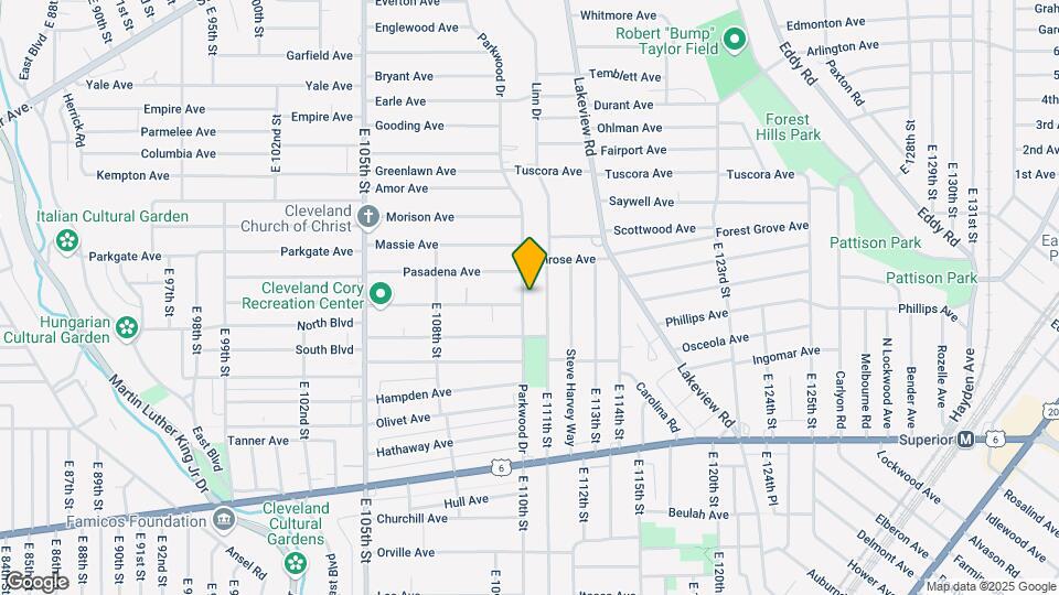 1123 Parkwood Dr Mapa y Detalles de la Ubicación