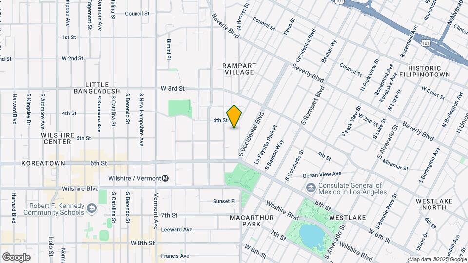 423 S Hoover St Mapa y Detalles de la Ubicación
