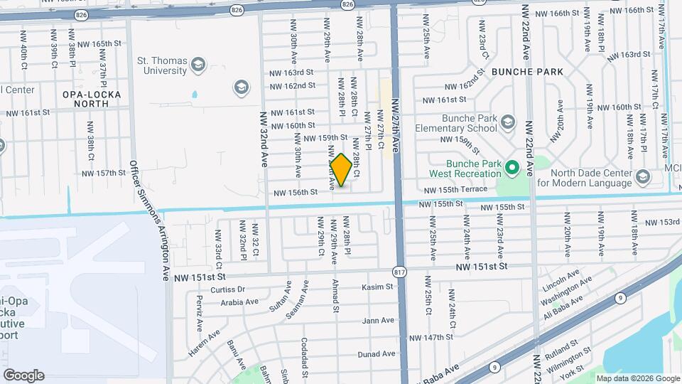 2885 NW 155th Ter Mapa y Detalles de la Ubicación