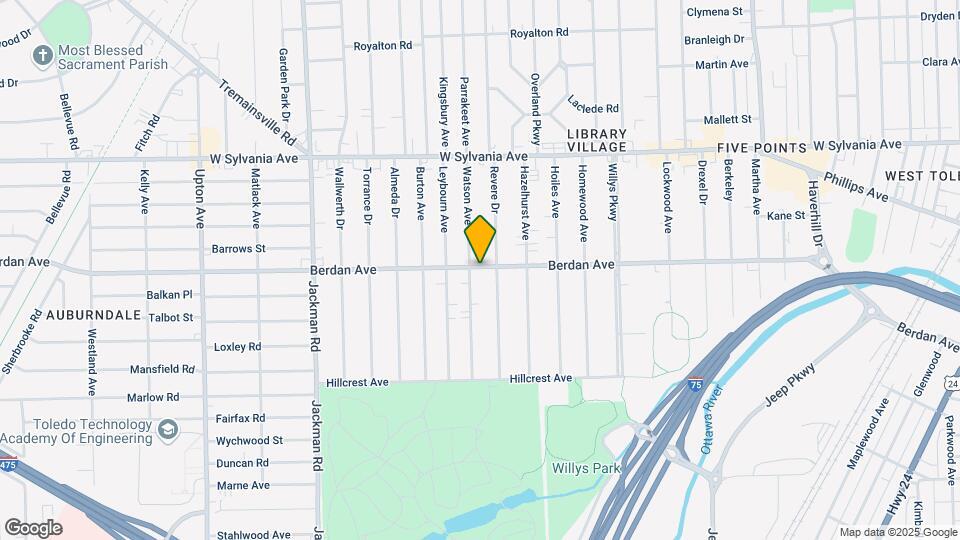 1455 Berdan Ave Map and Location Details