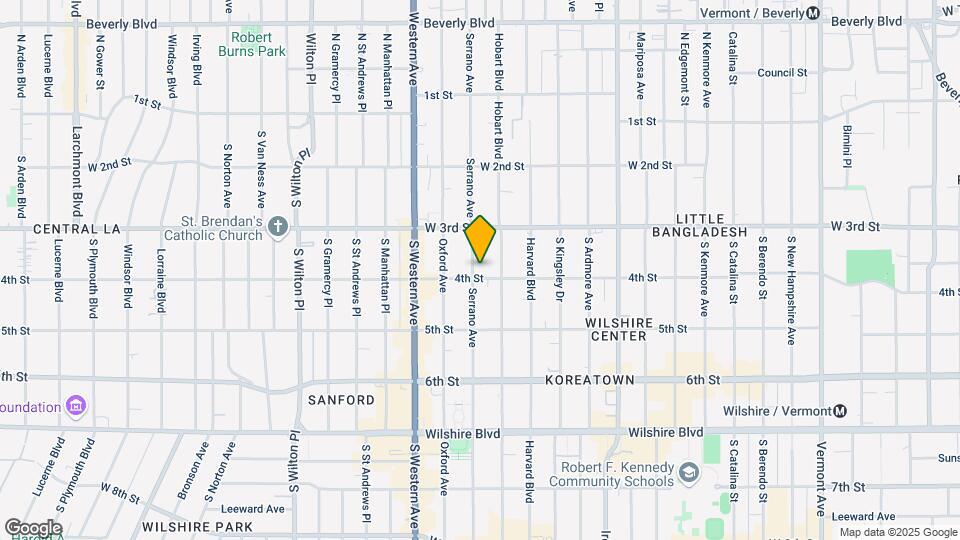 350 S Serrano Ave Map and Location Details