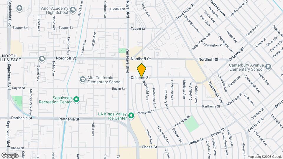 14502 Osborne St Map and Location Details