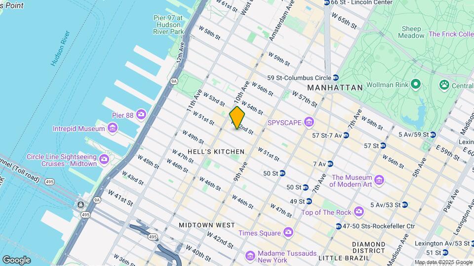 439-443 W 51st St Mapa y Detalles de la Ubicación