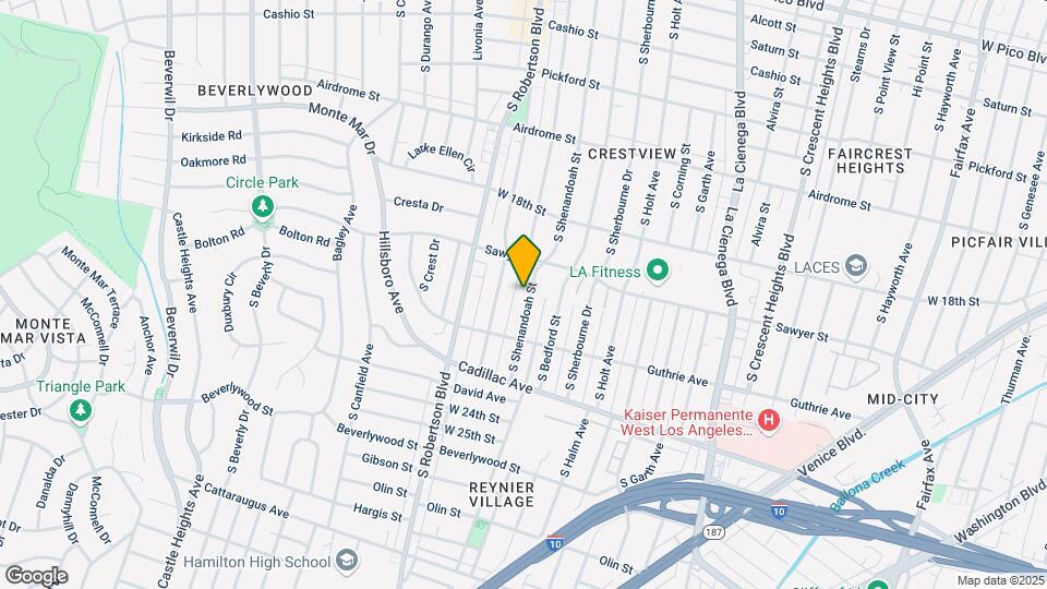 1927 S Shenandoah St Map and Location Details