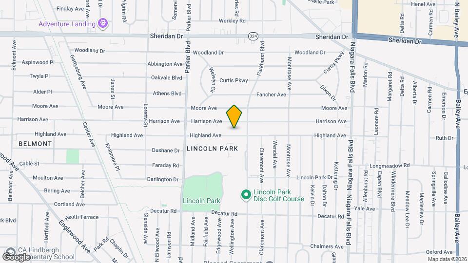 864 Highland Ave Map and Location Details