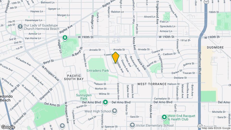 19408 Entradero Ave Map and Location Details