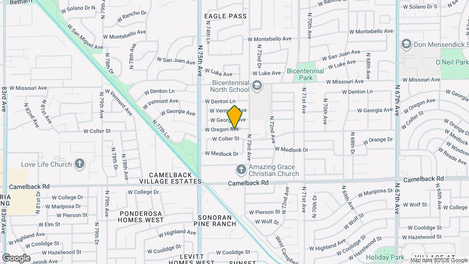 7333 W Oregon Ave Mapa y Detalles de la Ubicación