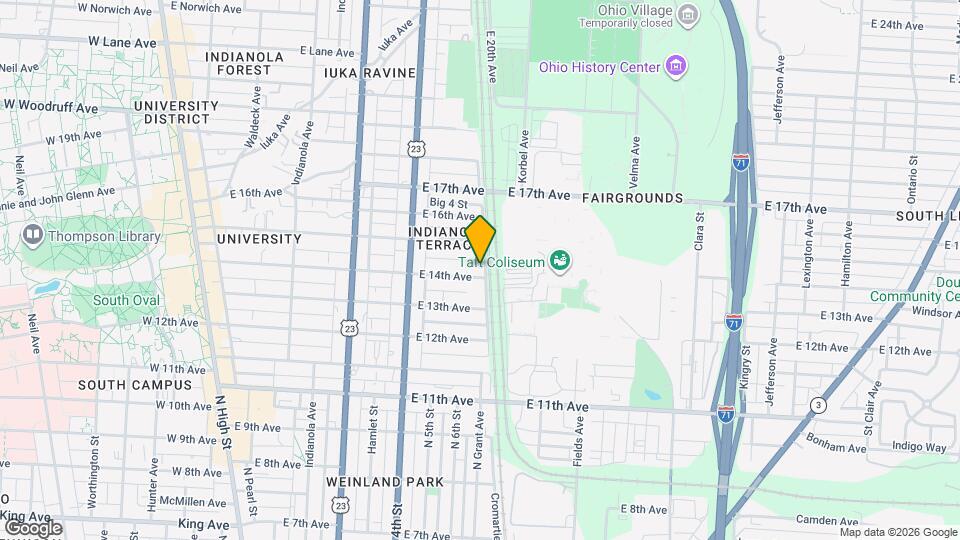 438 E 14th Ave Map and Location Details