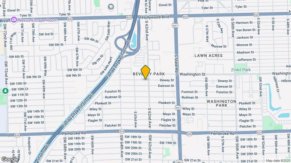 6208 Dewey St Map and Location Details