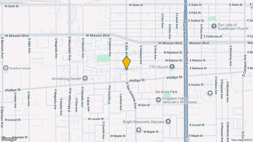 1215 S San Antonio Ave Mapa y Detalles de la Ubicación