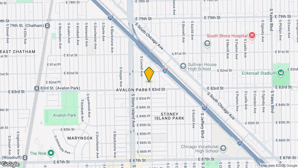 8240 S East End Ave Map and Location Details