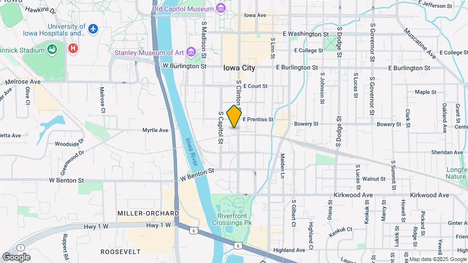 625 S Clinton St Map and Location Details