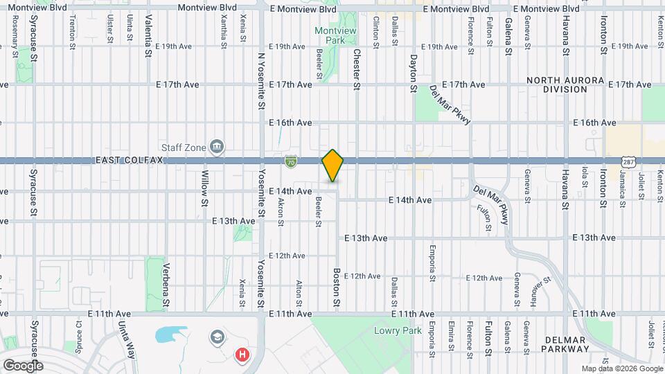 9275 E 14th Ave Map and Location Details