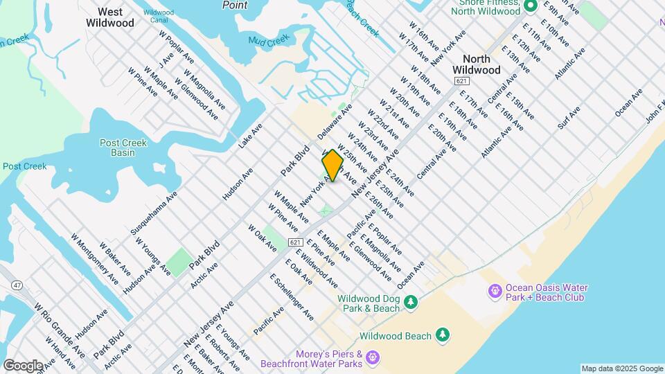 121 W Poplar Ave Mapa y Detalles de la Ubicación