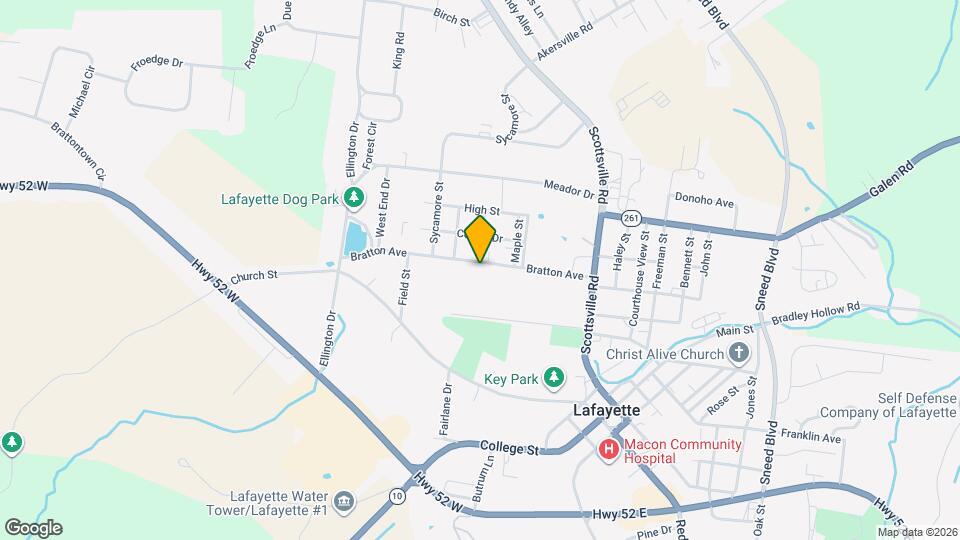 309 Bratton Ave Map and Location Details