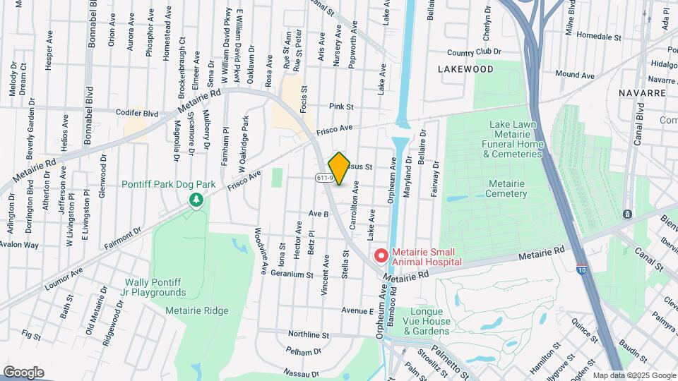 Metairie Towers Condominium Map and Location Details
