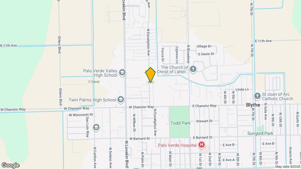 634 N Eucalyptus Ave Map and Location Details