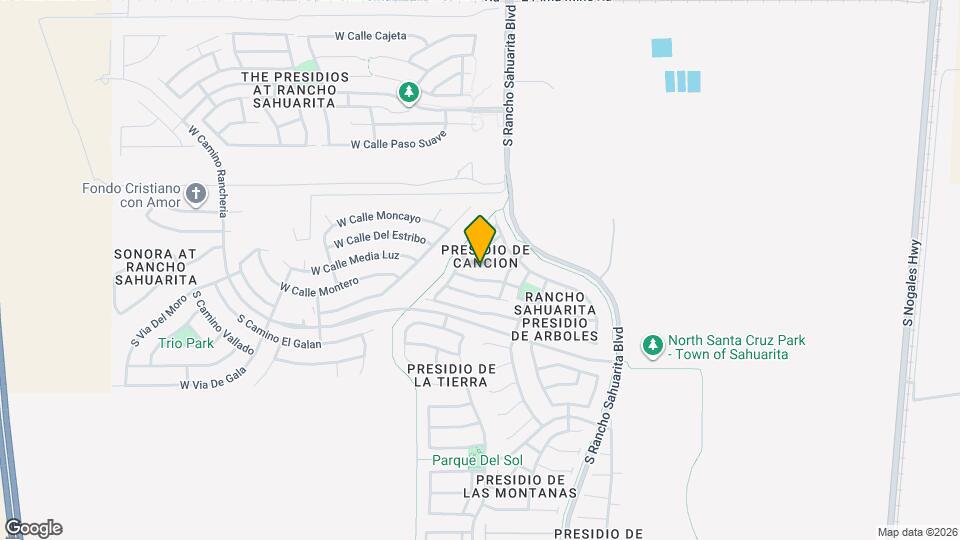 14237 S Vía Horma Map and Location Details