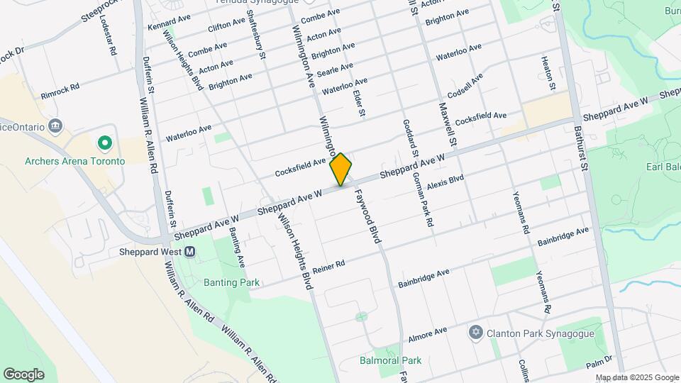 33-851 SHEPPARD Ave Map and Location Details