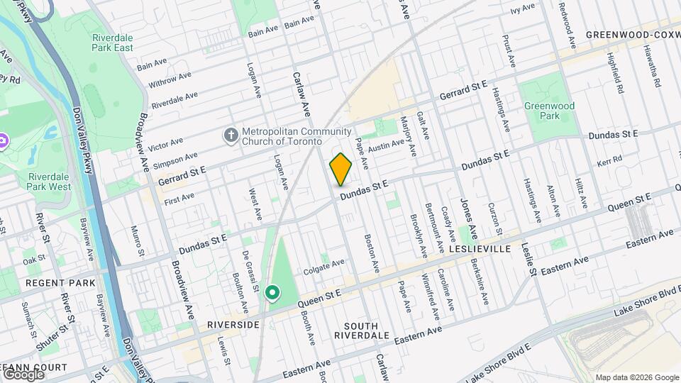 1190 Dundas St E Map and Location Details