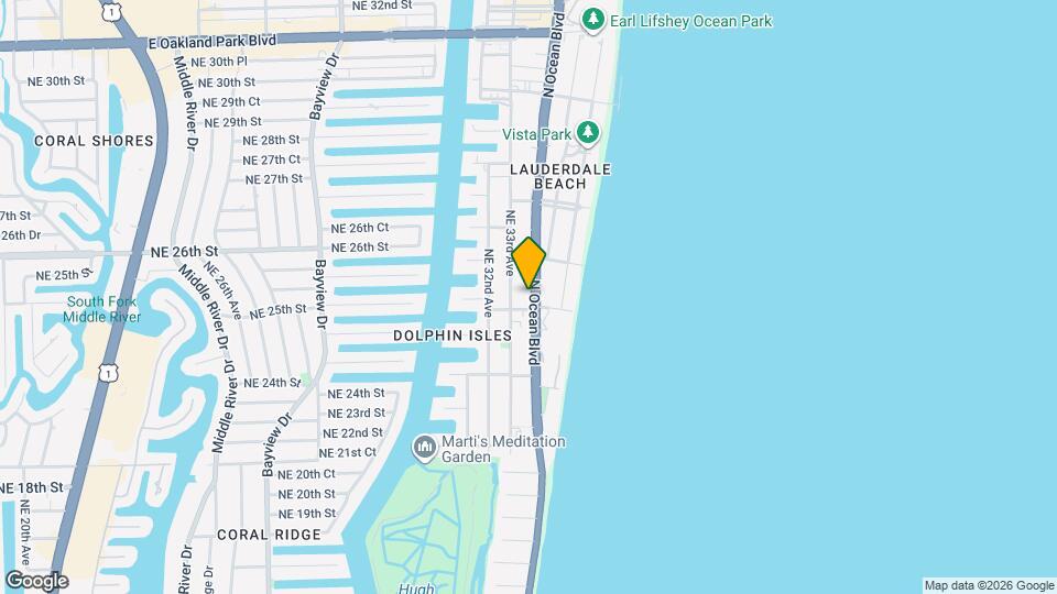 2307 N Ocean Blvd Mapa y Detalles de la Ubicación