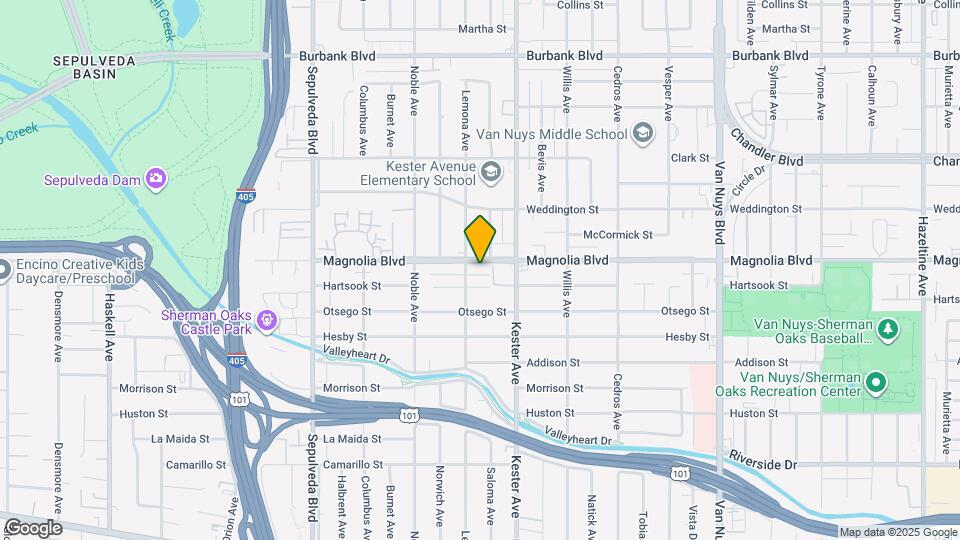 14940 Magnolia Blvd Map and Location Details