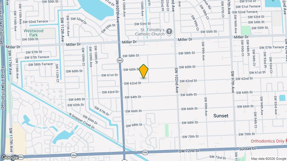 10425 SW 62nd St Map and Location Details