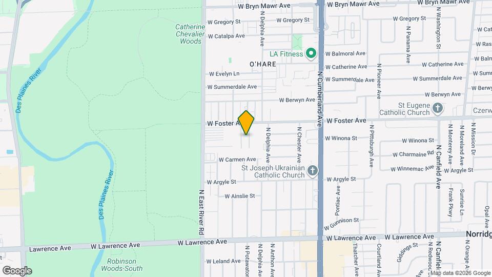8641 1/2 W Foster Ave, Unit O'Hare apartment Map and Location Details