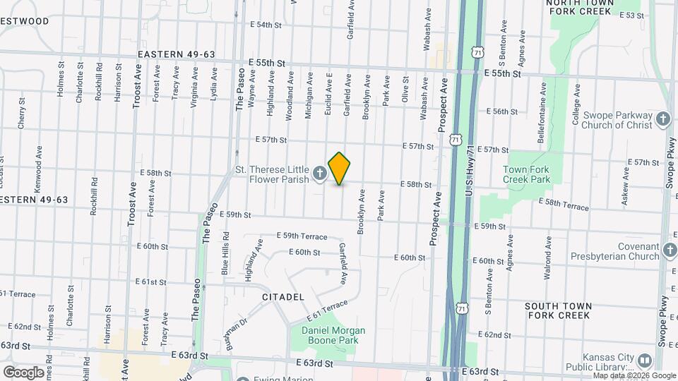 5806 Garfield Ave Map and Location Details