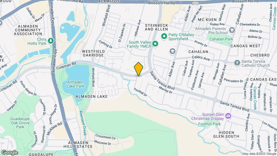 1029 Foothill Dr Map and Location Details
