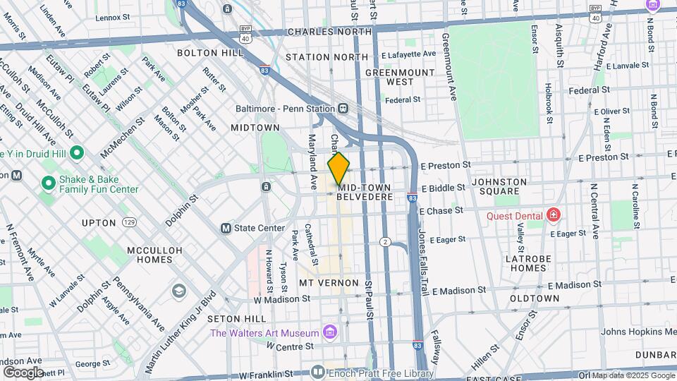 1209 N Charles St Map and Location Details