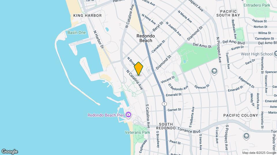 212 N Catalina Ave Map and Location Details