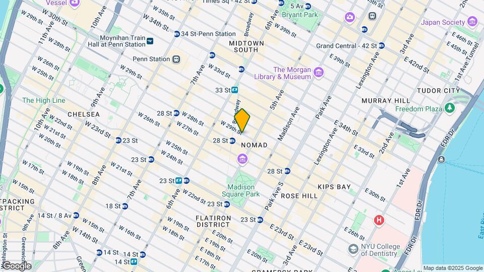 12 W 29th St Mapa y Detalles de la Ubicación