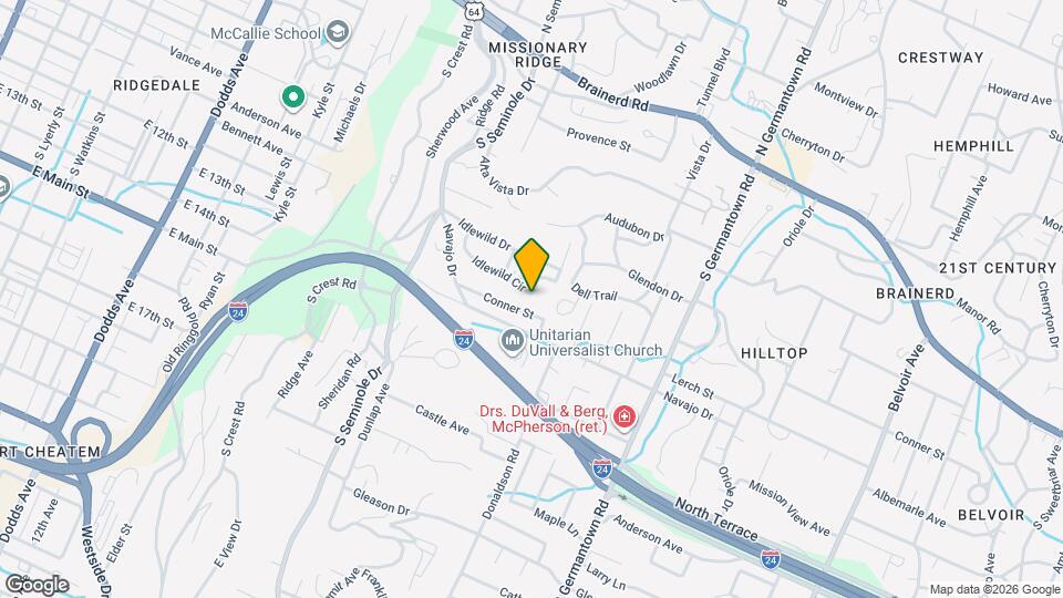 3620 Idlewild Cir Map and Location Details