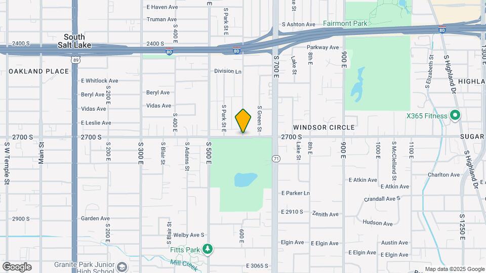 2700 S 600 E Map and Location Details