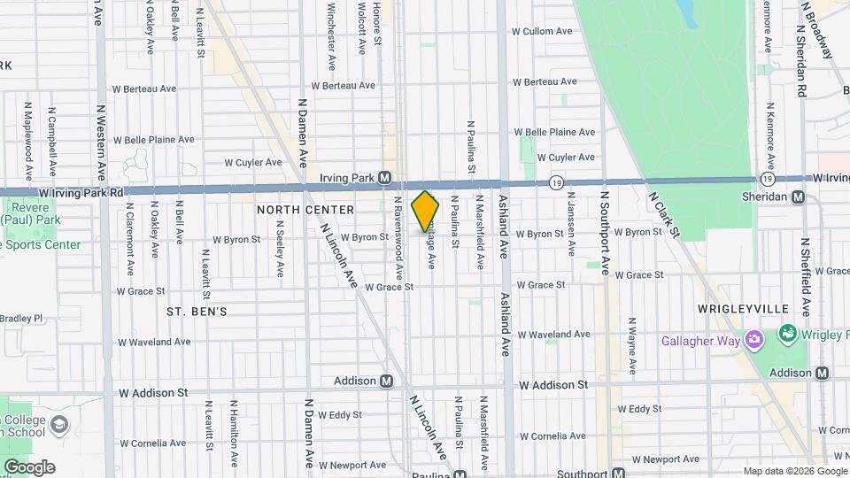 3858 N Hermitage Ave, Unit 1 Map and Location Details