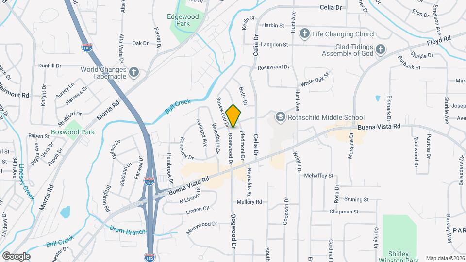 1012 Rosewood Dr Map and Location Details