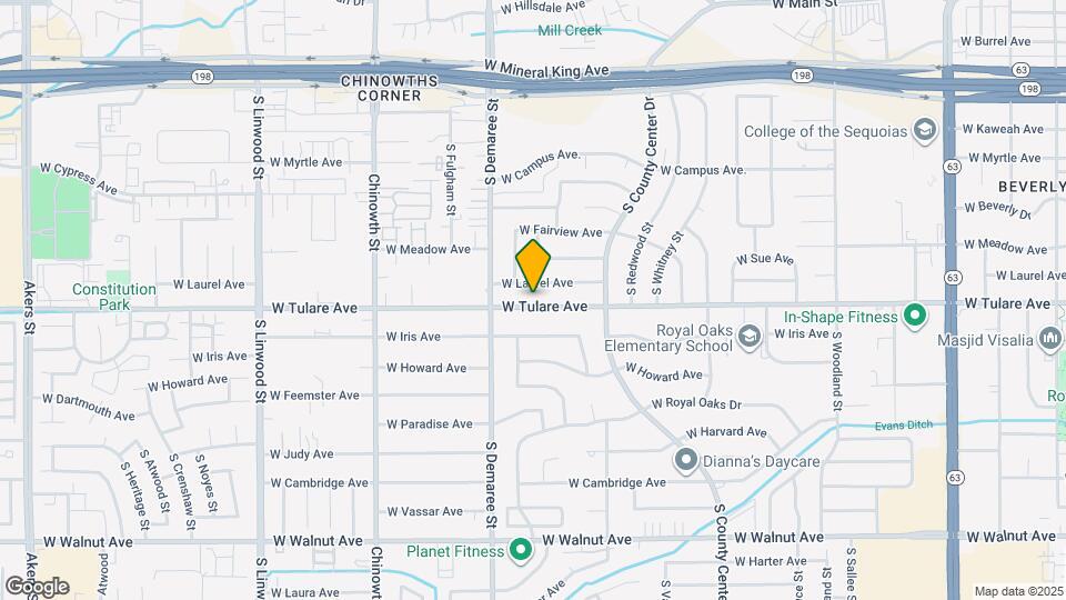 3526 W Tulare Ave Map and Location Details