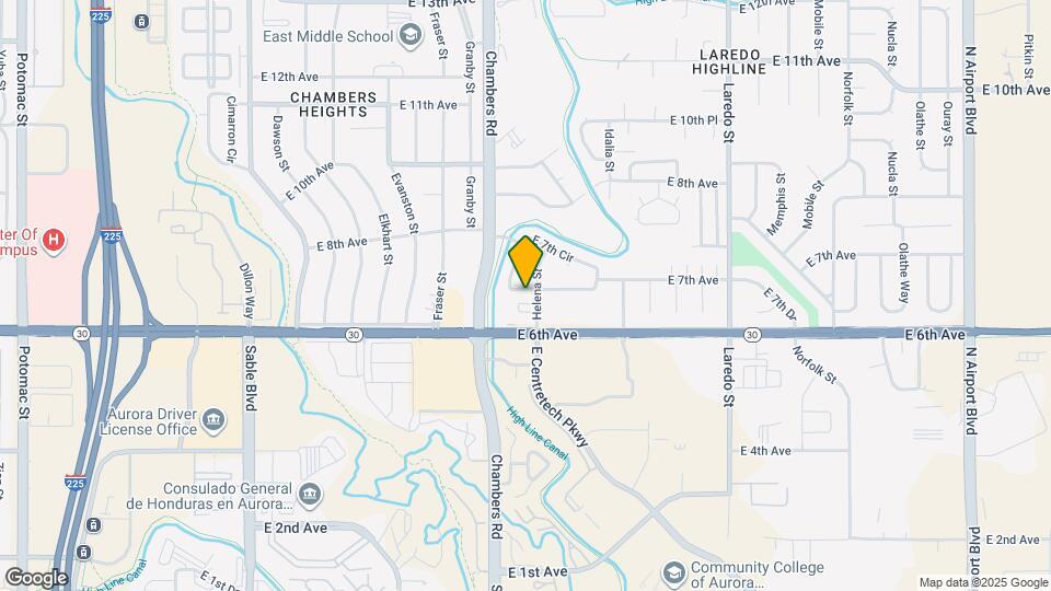 15452 E 7th Ave Map and Location Details