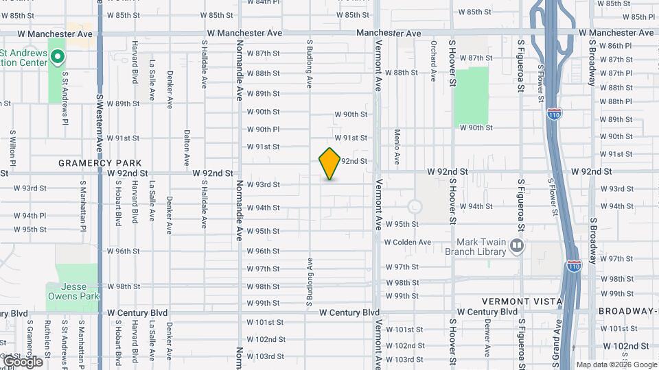 1122 W 93rd St Map and Location Details