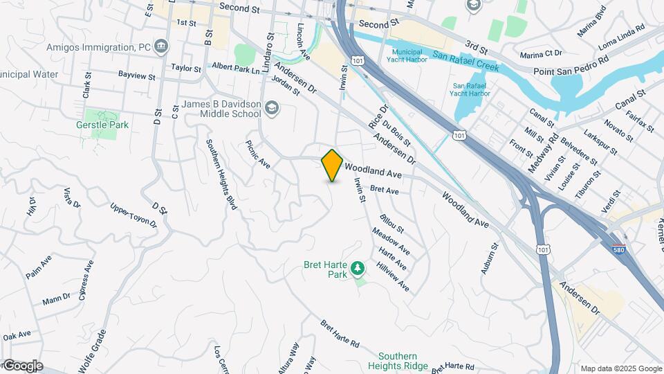 544 Bret Harte Rd Map and Location Details
