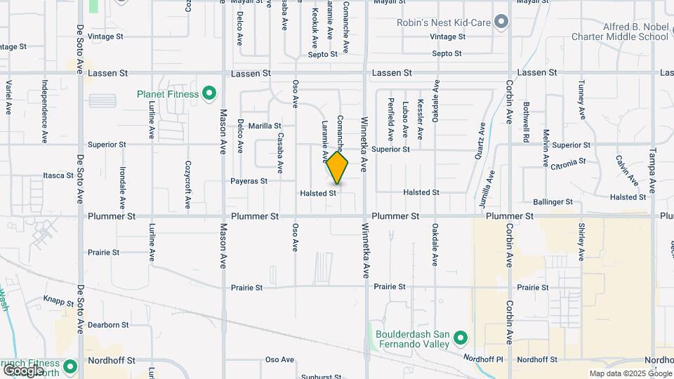 9601 Comanche Ave Map and Location Details