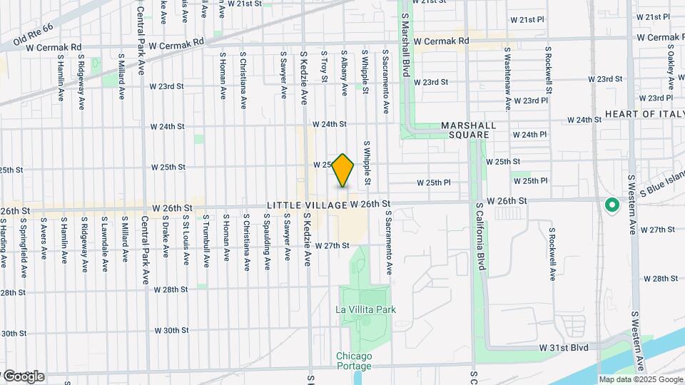2542 S Albany Ave Map and Location Details