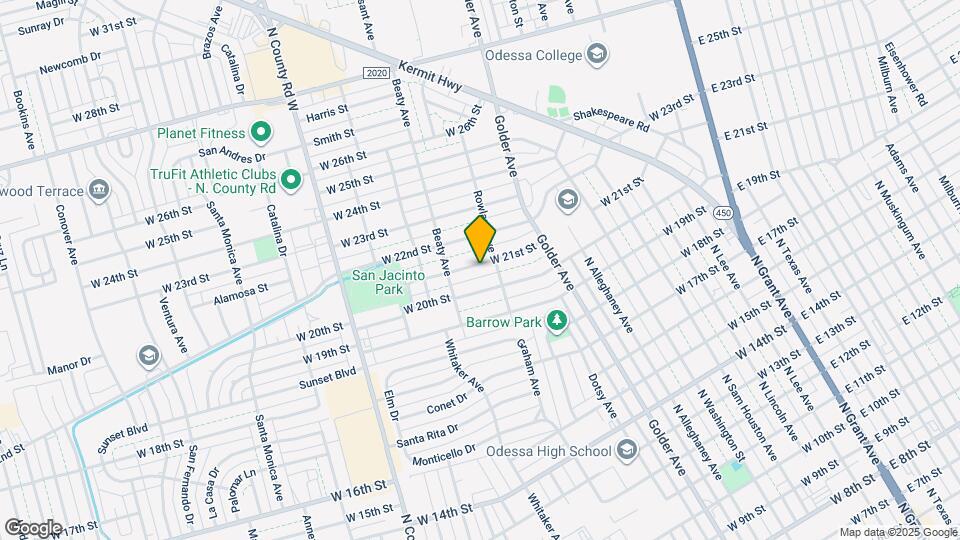 909 W 21st St Map and Location Details