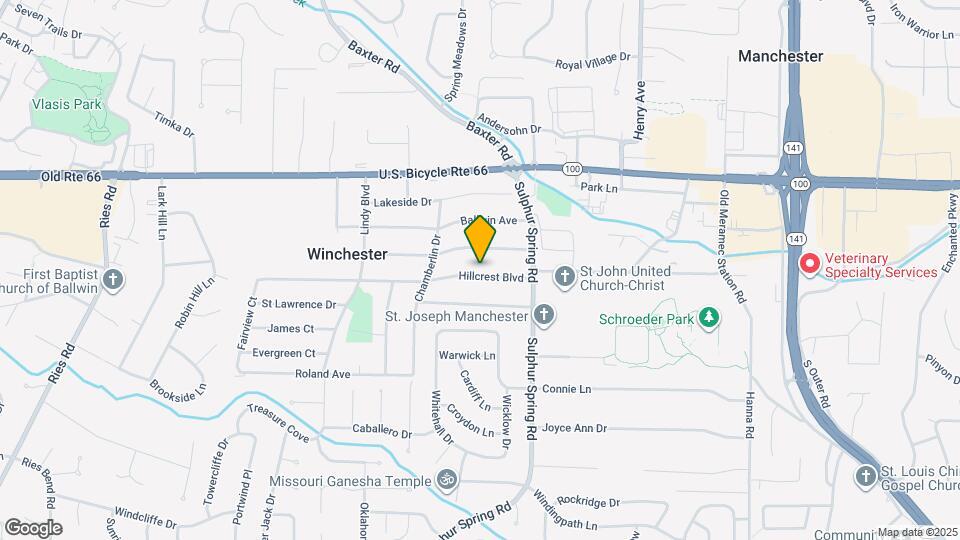 401 Hillcrest Blvd Map and Location Details