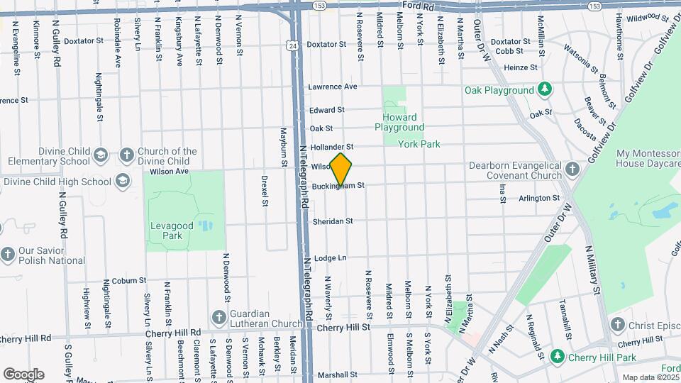 941 N Highland St Map and Location Details