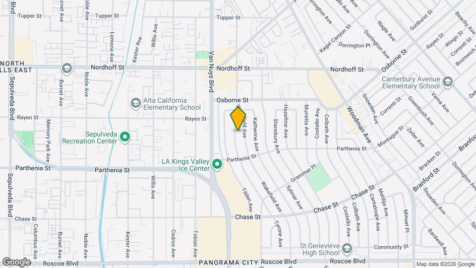 8824 Tyrone Ave Map and Location Details